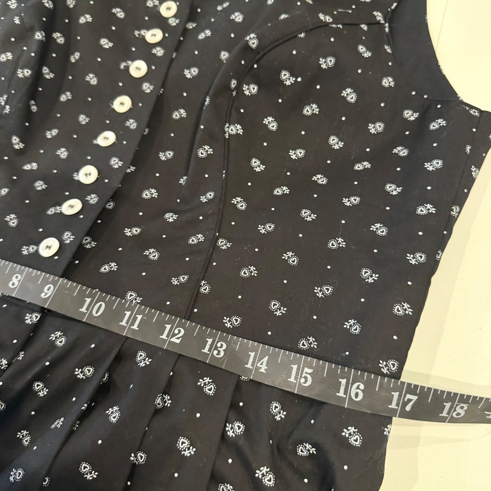 Thalbauer Design Austrian Dirndl Black Heart Print Trachten Midi Jumper Dress 44 - Picture 8 of 9